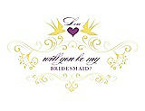 Front View Thumbnail - Snapdragon & Orchid Will You Be My Bridesmaid Card - Classic