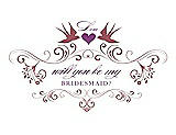 Front View Thumbnail - Spanish Rose & Orchid Will You Be My Bridesmaid Card - Classic