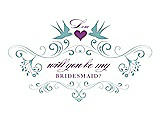 Front View Thumbnail - Seaside & Orchid Will You Be My Bridesmaid Card - Classic