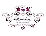 Front View Thumbnail - Watermelon & Orchid Will You Be My Bridesmaid Card - Classic