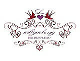 Front View Thumbnail - Barcelona & Orchid Will You Be My Bridesmaid Card - Classic