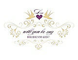 Front View Thumbnail - Buttercup & Orchid Will You Be My Bridesmaid Card - Classic