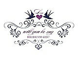 Front View Thumbnail - Blueberry & Orchid Will You Be My Bridesmaid Card - Classic