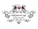 Front View Thumbnail - Bordeaux & Orchid Will You Be My Bridesmaid Card - Classic