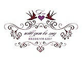 Front View Thumbnail - Burgundy & Orchid Will You Be My Bridesmaid Card - Classic