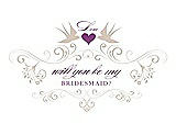 Front View Thumbnail - Cameo & Orchid Will You Be My Bridesmaid Card - Classic