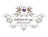 Front View Thumbnail - Cappuccino & Orchid Will You Be My Bridesmaid Card - Classic