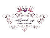 Front View Thumbnail - Carnation & Orchid Will You Be My Bridesmaid Card - Classic