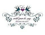 Front View Thumbnail - Caspian & Orchid Will You Be My Bridesmaid Card - Classic