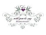 Front View Thumbnail - Celadon & Orchid Will You Be My Bridesmaid Card - Classic