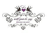 Front View Thumbnail - Chocolate & Orchid Will You Be My Bridesmaid Card - Classic