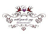 Front View Thumbnail - Claret & Orchid Will You Be My Bridesmaid Card - Classic