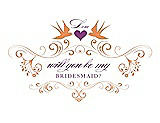 Front View Thumbnail - Clementine & Orchid Will You Be My Bridesmaid Card - Classic