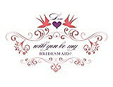 Front View Thumbnail - Coral & Orchid Will You Be My Bridesmaid Card - Classic