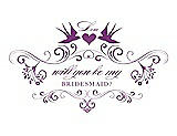 Front View Thumbnail - Dahlia & Orchid Will You Be My Bridesmaid Card - Classic