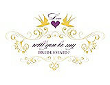 Front View Thumbnail - Daisy & Orchid Will You Be My Bridesmaid Card - Classic