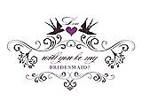 Front View Thumbnail - Eggplant & Orchid Will You Be My Bridesmaid Card - Classic