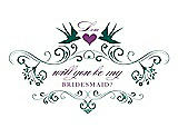Front View Thumbnail - Emerald & Orchid Will You Be My Bridesmaid Card - Classic