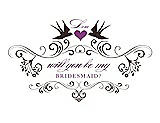 Front View Thumbnail - Espresso & Orchid Will You Be My Bridesmaid Card - Classic