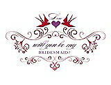 Front View Thumbnail - Flame & Orchid Will You Be My Bridesmaid Card - Classic