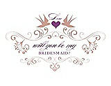 Front View Thumbnail - Fresco & Orchid Will You Be My Bridesmaid Card - Classic