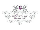 Front View Thumbnail - Frost & Orchid Will You Be My Bridesmaid Card - Classic