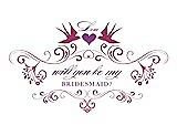 Front View Thumbnail - Fruit Punch & Orchid Will You Be My Bridesmaid Card - Classic