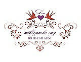 Front View Thumbnail - Fiesta & Orchid Will You Be My Bridesmaid Card - Classic