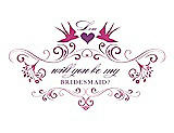 Front View Thumbnail - Fuchsia & Orchid Will You Be My Bridesmaid Card - Classic