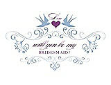 Front View Thumbnail - Ice Blue & Orchid Will You Be My Bridesmaid Card - Classic