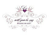 Front View Thumbnail - Ice Pink & Orchid Will You Be My Bridesmaid Card - Classic