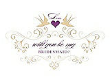 Front View Thumbnail - Ice Yellow & Orchid Will You Be My Bridesmaid Card - Classic