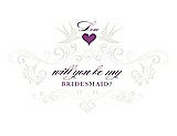 Front View Thumbnail - Ivory & Orchid Will You Be My Bridesmaid Card - Classic