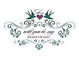 Front View Thumbnail - Jade & Orchid Will You Be My Bridesmaid Card - Classic