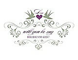 Front View Thumbnail - Kiwi & Orchid Will You Be My Bridesmaid Card - Classic