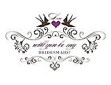 Front View Thumbnail - Latte & Orchid Will You Be My Bridesmaid Card - Classic