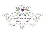 Front View Thumbnail - Mermaid & Orchid Will You Be My Bridesmaid Card - Classic