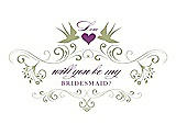 Front View Thumbnail - Mint & Orchid Will You Be My Bridesmaid Card - Classic
