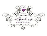 Front View Thumbnail - Mocha & Orchid Will You Be My Bridesmaid Card - Classic