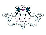 Front View Thumbnail - Mosaic & Orchid Will You Be My Bridesmaid Card - Classic