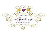 Front View Thumbnail - Marigold & Orchid Will You Be My Bridesmaid Card - Classic