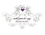 Front View Thumbnail - Oyster & Orchid Will You Be My Bridesmaid Card - Classic
