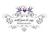 Front View Thumbnail - Pansy & Orchid Will You Be My Bridesmaid Card - Classic