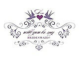 Front View Thumbnail - Passion & Orchid Will You Be My Bridesmaid Card - Classic