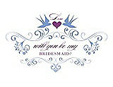Front View Thumbnail - Periwinkle - PANTONE Serenity & Orchid Will You Be My Bridesmaid Card - Classic