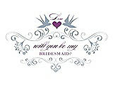 Front View Thumbnail - Platinum & Orchid Will You Be My Bridesmaid Card - Classic