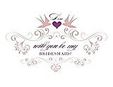 Front View Thumbnail - Petal Pink & Orchid Will You Be My Bridesmaid Card - Classic