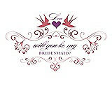 Front View Thumbnail - Papaya & Orchid Will You Be My Bridesmaid Card - Classic