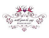 Front View Thumbnail - Rose Quartz & Orchid Will You Be My Bridesmaid Card - Classic