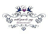 Front View Thumbnail - Sapphire & Orchid Will You Be My Bridesmaid Card - Classic